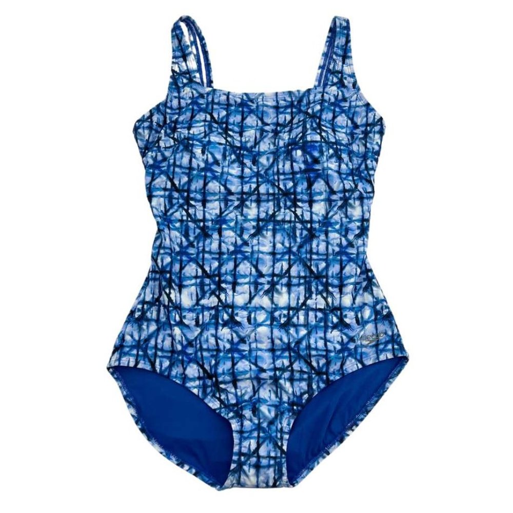 Speedo | Women's Patterned One Piece Bathing Suit | Blue | Various Sizes **NEW